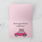イタリアン誕生日レトロFiat 500カード カード (内部)
