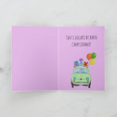 イタリアン誕生日レトロFiat 500カード カード (内部)