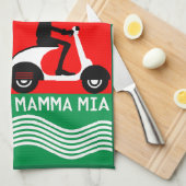 イタリアン調理師 キッチンタオル (四つ折り)