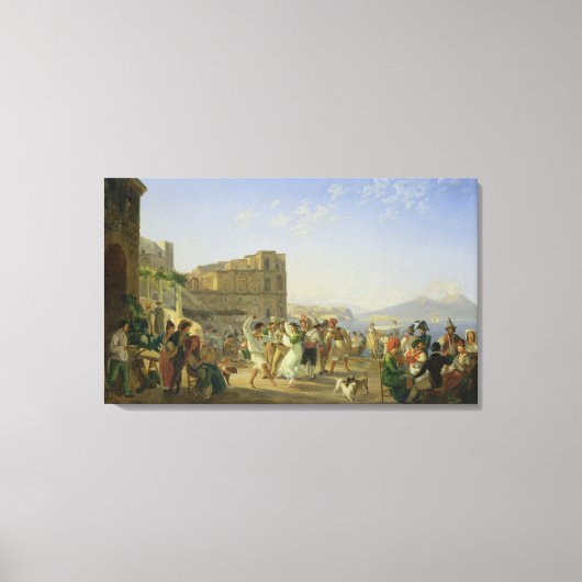 イタリアン踊り、ネープル、1836年 キャンバスプリント (正面)