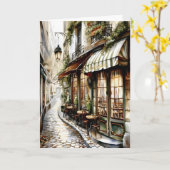 イタリアン通り普通グリーティングカード カード (黄色い花)