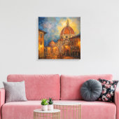 イタリアン通り |フィレンツェ、イタリア |旅行 キャンバスプリント (インサイチュ (リビング))