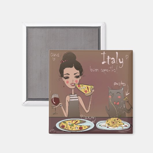 イタリアン食 マグネット (正面/裏面)