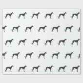 イタリアン黒のGreyhoundシルエット ラッピングペーパー (フラット)
