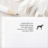 イタリアン黒のGreyhoundシルエット ラベル (インサイチュ)