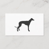 イタリアン黒のGreyhoundシルエット 名刺 (裏面)