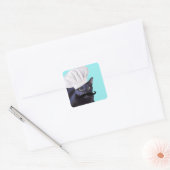 イタリアン黒猫シェフ スクエアシール (封筒)