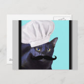 イタリアン黒猫シェフ ポストカード (正面/裏面)