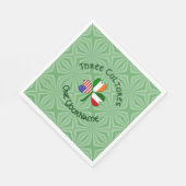 イタリアン アイリッシュ アメリカン シャムロック パーソナライズド スタンダードランチョンナプキン (角)