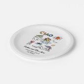 イタリアン ウェディング アマルフィ コースト 手描き ペーパープレート (アングル)