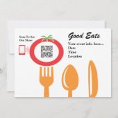 イタリアン カジュアル ディナー ご招待 テンプレート (裏面)