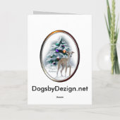 イタリアン・グレーハウンドのクリスマスのギフト シーズンカード (裏面)