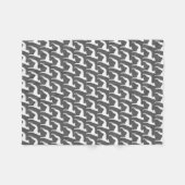 イタリアン・グレーハウンドはパターンのシルエットを描きます フリースブランケット (正面(横))