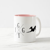 イタリアン・グレーハウンド犬のマグのコップ ツートーンマグカップ (正面右)