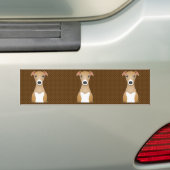 イタリアン・グレーハウンド犬の漫画の足 バンパーステッカー (車上)