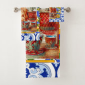 イタリアン，シシリアのアート，マイオリカ，タイル，バロックアート  バスタオルセット (インサイチュ)