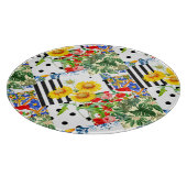 イタリアン，シシリアのアート，継ぎはぎ，夏の花   カッティングボード (角)