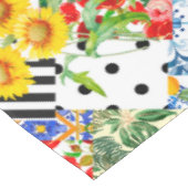 イタリアン，シシリアのアート，継ぎはぎ，夏の花  テーブルクロス (アングル)