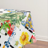 イタリアン，シシリアのアート，継ぎはぎ，夏の花  テーブルクロス (インサイチュ)