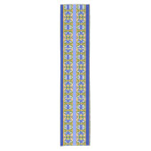 イタリアン,シシリアの芸術,マジョリカ文様 ショートテーブルランナー (正面)