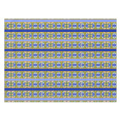 イタリアン，シシリアの芸術，マジョリカ文様     テーブルクロス (正面(横))