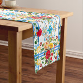 イタリアン,シシリア人,フローラ,マジョリカ模様 ショートテーブルランナー (インサイチュ)