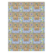 イタリアン，シシリア，聖マリア，ヴァージンマリア，マイオリカ   テーブルクロス (正面)