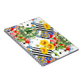イタリアン，シチリアアート，パッチワーク，夏の花 ノートブック (右側)