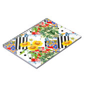 イタリアン，シチリアアート，パッチワーク，夏の花 ノートブック (左側)