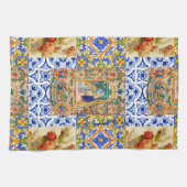 イタリアン,シチリア,聖マリア,ヴァージンマリア,マイオリカキ キッチンタオル (横)