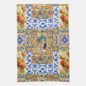 イタリアン,シチリア,聖マリア,ヴァージンマリア,マイオリカキ キッチンタオル (縦)