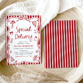 イタリアン スペシャル デリバリー ベイビー シャワー 招待状