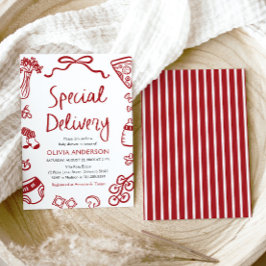 イタリアン スペシャル デリバリー ベイビー シャワー 招待状