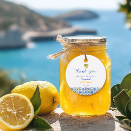 イタリアン タイル レモン ゲラート サマー ブライダル シャワー フェイバータグ