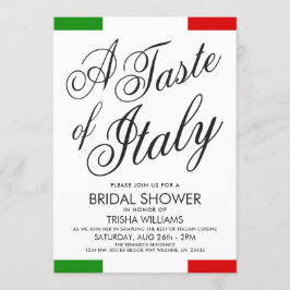 イタリアン テーマのディナー |  ブライズシャワーのご招待 招待状