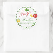 イタリアン テーマ ありがとう ステッカー (バッグ)