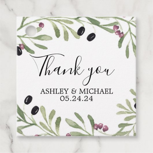 イタリアン トスカーナ パーティー ギフトタグ フェイバータグ (正面)