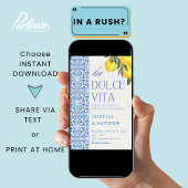 イタリアン ドルチェヴィータ カップル コエド ウェディング シャワー 招待状