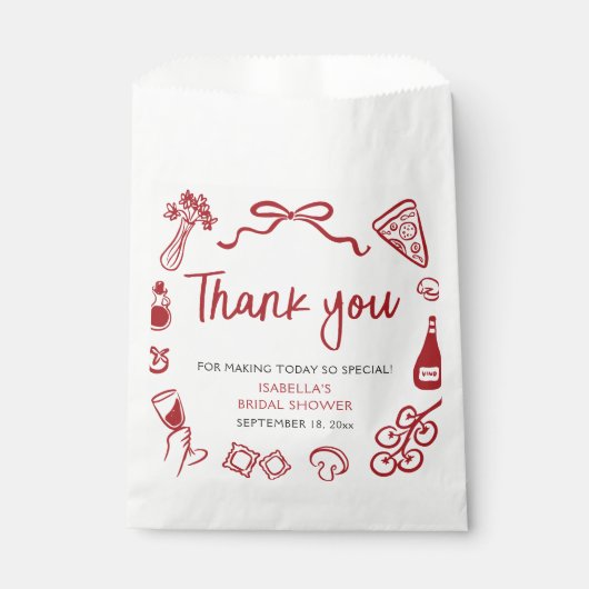 イタリアン ハンドドローンピザ サンクス プライズシャワー フェイバーバッグ (正面)