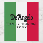 イタリアン ファミリー リユニオン カスタム ワインラベル (シングルラベル)