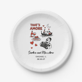 イタリアン・ファンキー・ウェディング・ブライダルシャワー That's Amore ペーパープレート