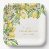 イタリアン フラワー ブライダル シャワー ペーパー プレート (正面)