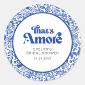 イタリアン ブライダル シャワーがアモーレ お favors ラウンドシール (正面)