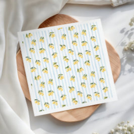 イタリアン ブライダル シャワー レモン ブルー スタンダードカクテルナプキン