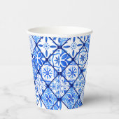 イタリアン ブルー アンド ホワイト タイル バースデー パーティー 紙コップ (右)