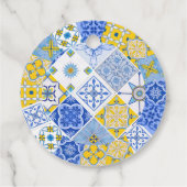 イタリアン ブルー タイル サマー ブライダル シャワー サンクス フェイバータグ (裏面)