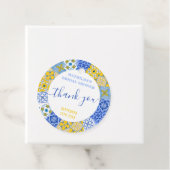 イタリアン ブルー タイル サマー ブライダル シャワー サンクス フェイバータグ (インサイチュ)