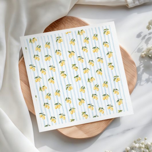 イタリアン ブルー レモン シャワーパーティー スタンダードカクテルナプキン