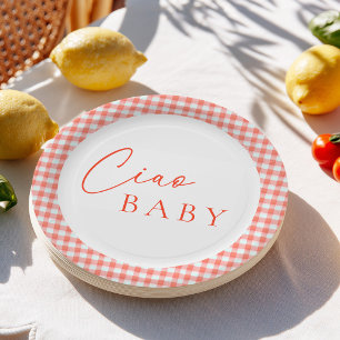 イタリアン・ベビーシャワー Ciao Baby ペーパープレート