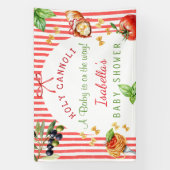 イタリアン ホーリー カノーリ ベイビー シャワー デコ バナー 横断幕 (縦)